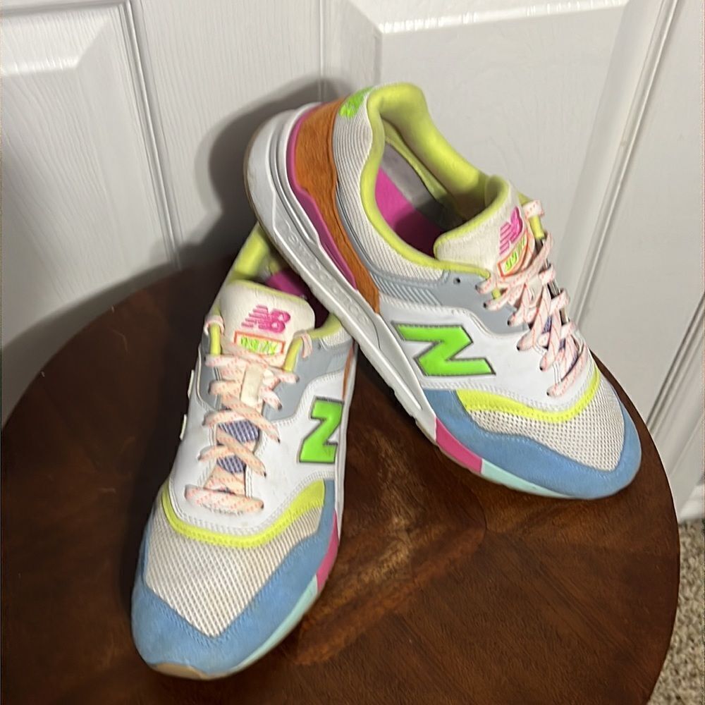 NEW BALANCE  997H‎ Sneakers WHITE PASTEL MULTI Women 11 - EXCELLENT - Rare! - Picture 3 of 14